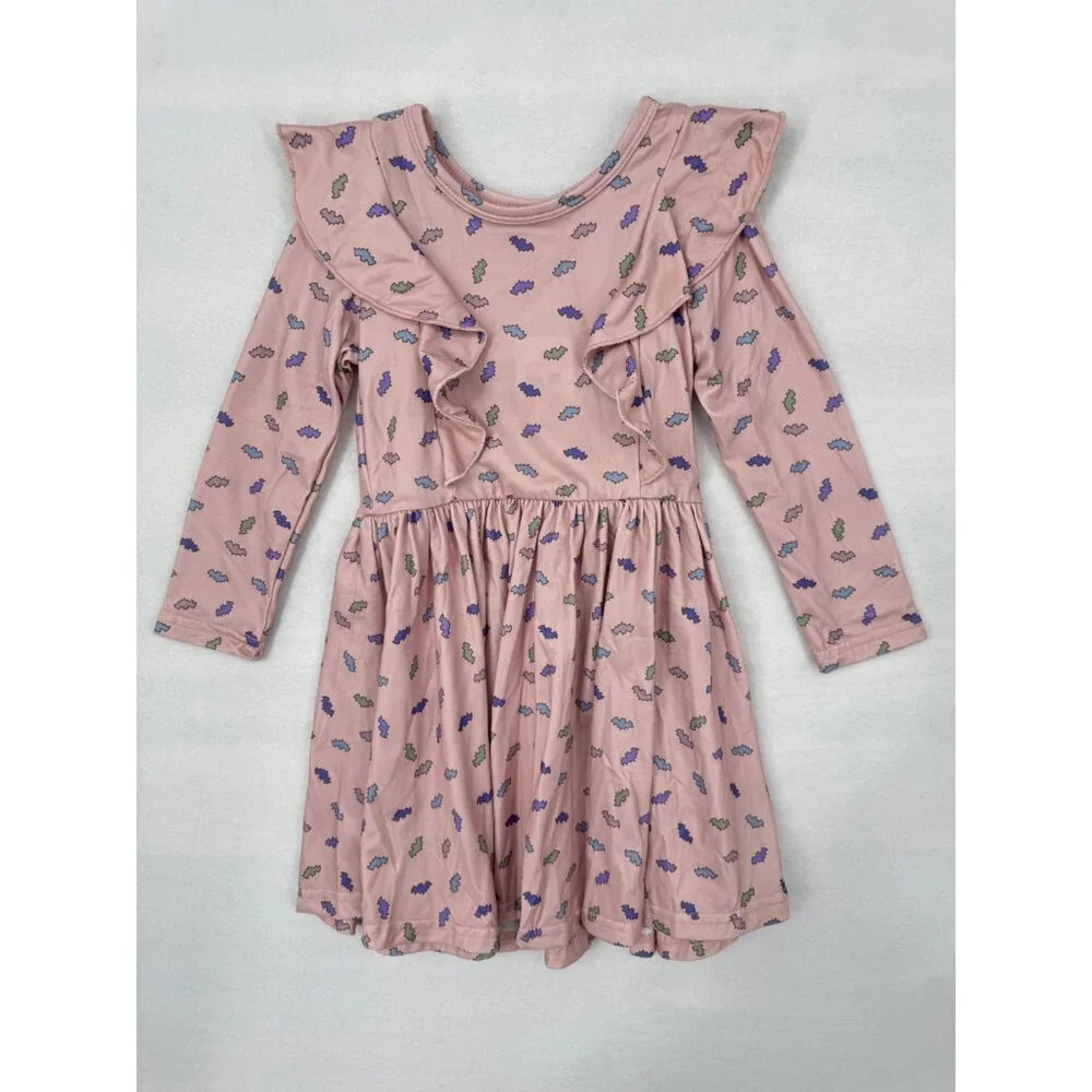 DotDotSmile Girls Dress Size 2T Ruffle Long Sleeves Halloween Bats New with Tags - Picture 1 of 5